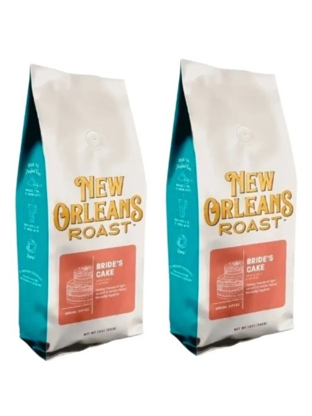 New Orleans Roast Bride's Cake Ground Coffee 12oz Pack Of 2